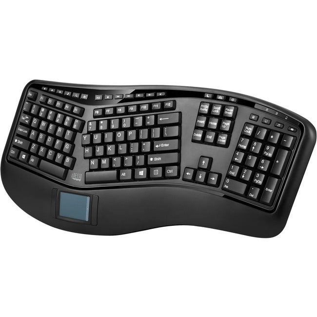 Adesso Tru-Form 4500 - 2.4GHz Wireless Ergonomic Touchpad Keyboard - GreatEagleInc