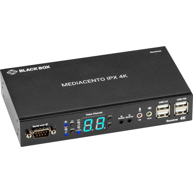 Black Box MediaCento IPX 4K Receiver - HDMI, USB, Serial, IR, Audio Default Title