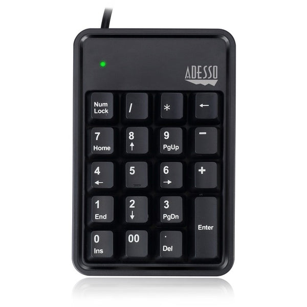 Adesso AKB-600HB - 19-Key Mechanical Keypad with 3-Port USB Hub Default Title
