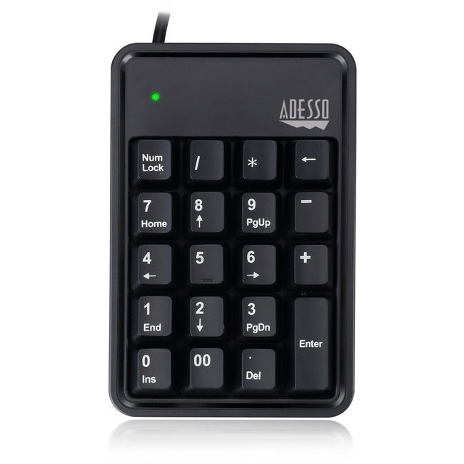 Adesso AKB-600HB - 19-Key Mechanical Keypad with 3-Port USB Hub