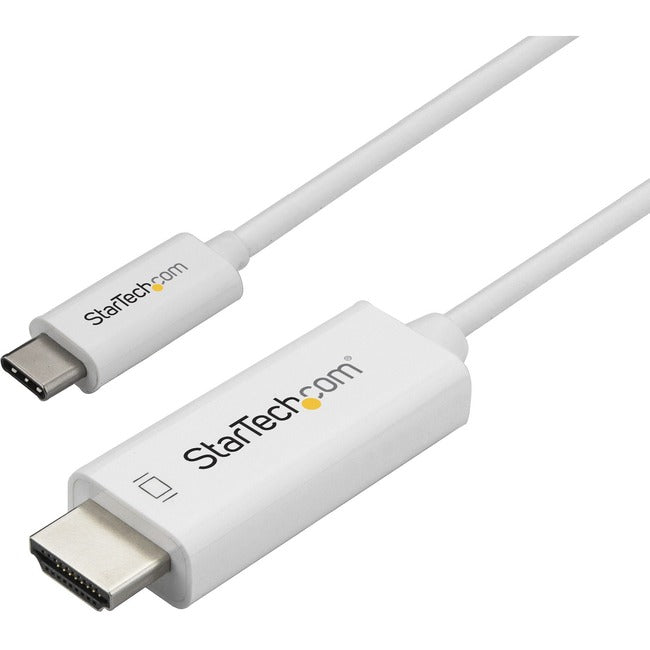 StarTech.com 1m / 3 ft USB C to HDMI Cable - Computer Monitor Cable - 4K at 60Hz - White - Computers & Electronics