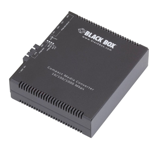 Black Box Compact Media Converter Gigabit Ethernet Single Mode 1310nm 10km SC - GreatEagleInc