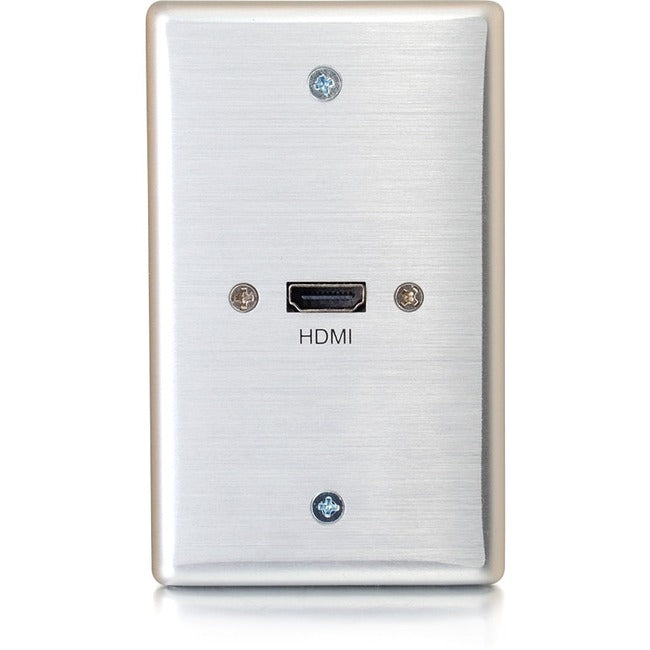 C2G Single Gang Wall Plate with HDMI Pigtail Aluminum - Computers & Electronics
