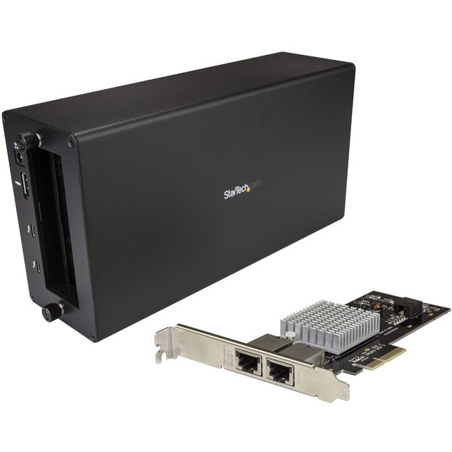 StarTech.com Thunderbolt 3 to 2-port 10GbE NIC Chassis - External PCIe Enclosure plus Card - GreatEagleInc