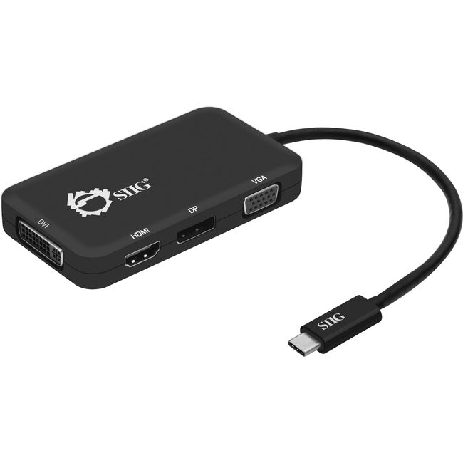 SIIG USB-C to 4-in-1 Multiport Video Adapter - DVI/VGA/DP/HDMI - GreatEagleInc
