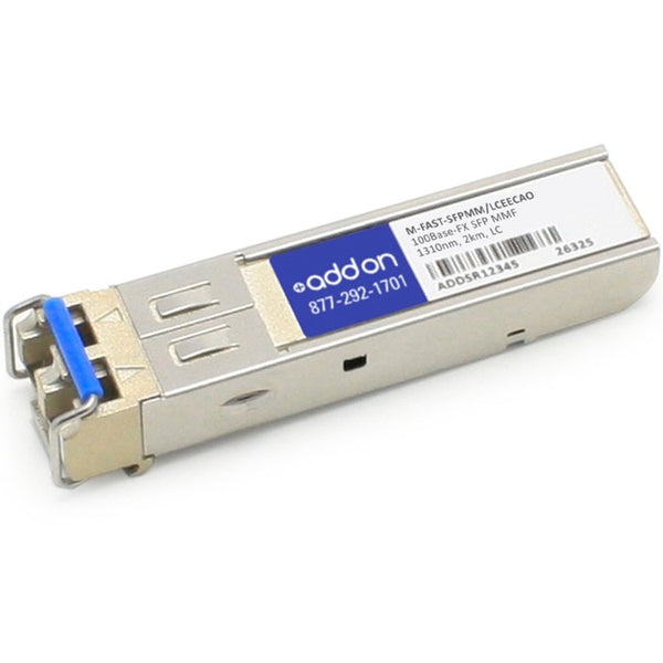 AddOn Hirschmann M-FAST SFP-MM/LC EEC Compatible TAA Compliant 100Base-FX SFP Transceiver (MMF, 1310nm, 2km, LC, Rugged) Default Title