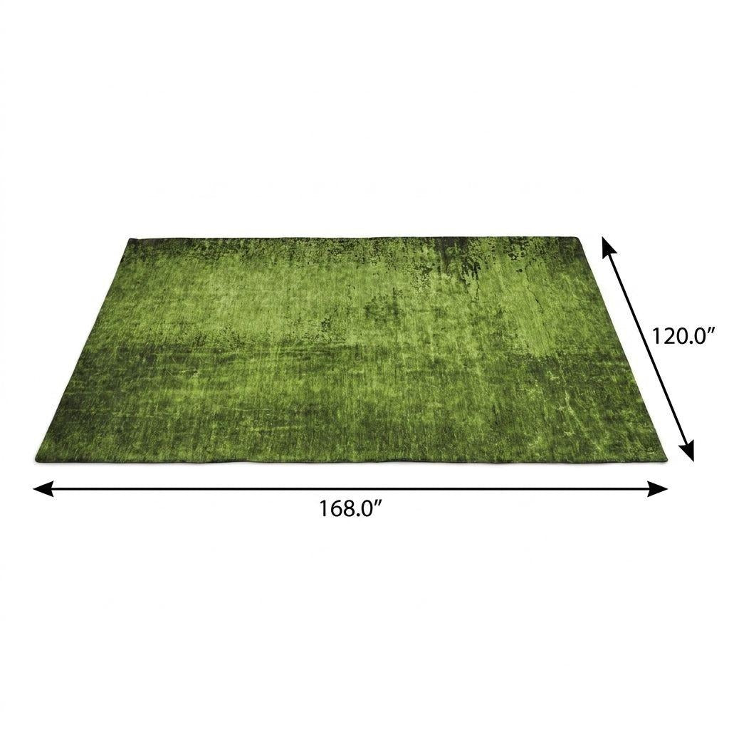 10' X 14' Green And Charcoal Abstract Shag Washable Area Rug With UV Protection - Home & Garden