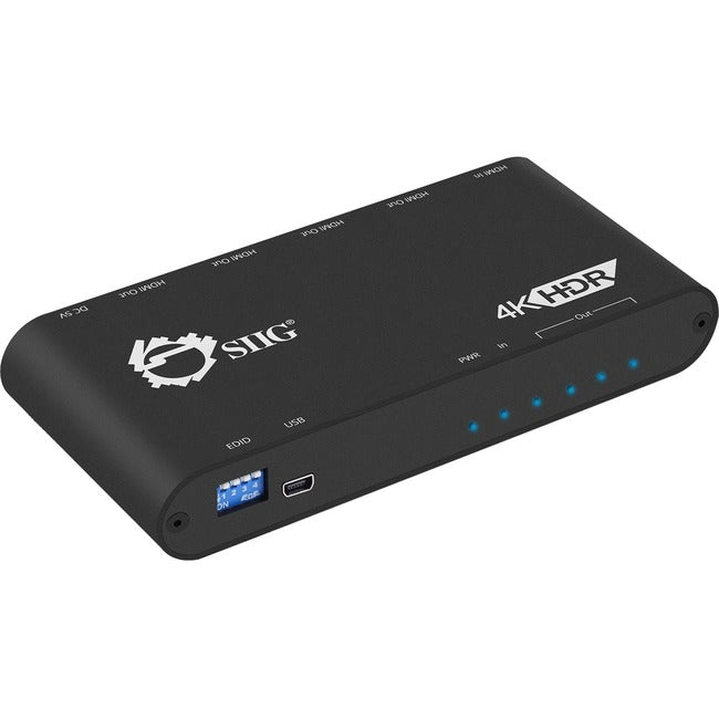 SIIG 1x4 HDMI 2.0 Splitter / Distribution Amplifier with Auto Video Scaling - 4K 60Hz HDR - GreatEagleInc