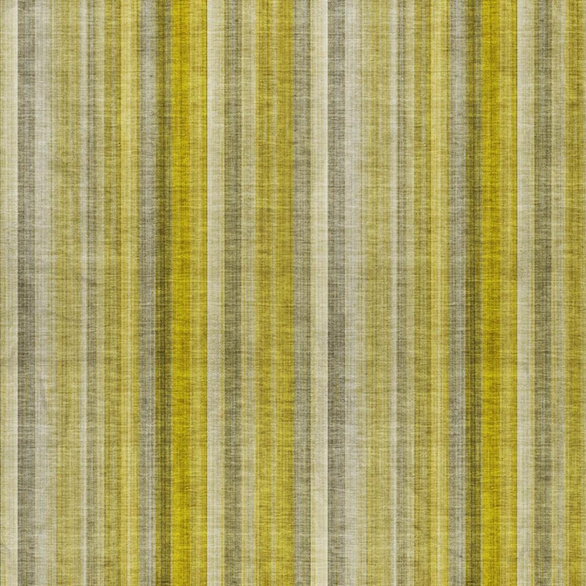 5' X 8' Gold And Gray Striped Shag Washable Area Rug With UV Protection - Home & Garden