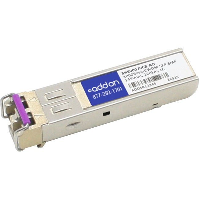 AddOn Alcatel-Lucent 3HE00070CB Compatible TAA compliant 1000Base-CWDM SFP Transceiver (SMF, 1490nm, 120km, LC)