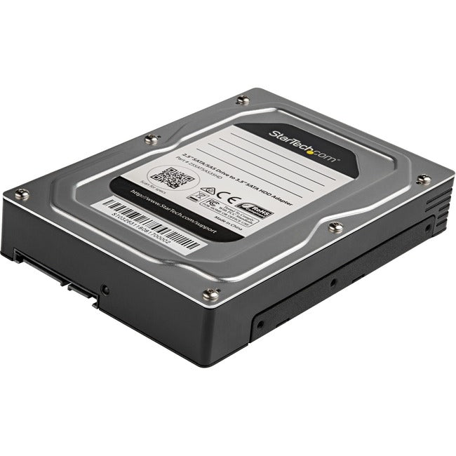 StarTech.com 2.5 to 3.5 Hard Drive Adapter - For SATA and SAS SSD / HDD - 2.5 to 3.5 Hard Drive Enclosure - 2.5 to 3.5 SSD Adapter - 2.5 to 3.5 HDD Adapter - GreatEagleInc