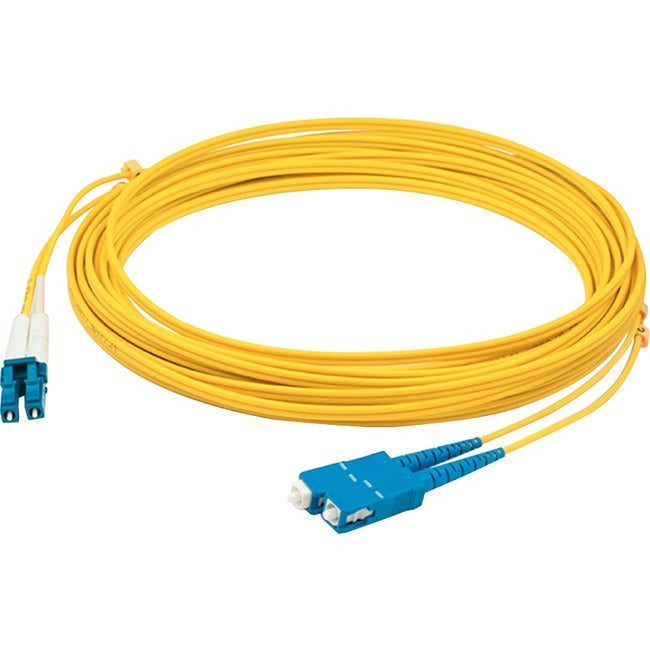 AddOn 3m LC (Male) to SC (Male) Yellow OS1 Duplex Fiber TAA Compliant OFNR (Riser-Rated) Patch Cable - Computers &…