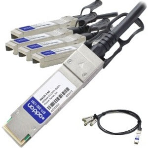 AddOn NetAPP X66120-3 Compatible TAA Compliant 40GBase-CU QSFP+ to 4xSFP+ Direct Attach Cable (Passive Twinax, 3m)