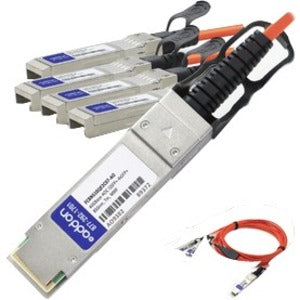 AddOn Finisar FCBN510QE2C07 Compatible TAA Compliant 40GBase-AOC QSFP+ to 4xSFP+ Direct Attach Cable (850nm, MMF, 7m)