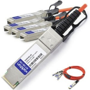 AddOn HP 721070-B21 Compatible TAA Compliant 40GBase-AOC QSFP+ to 4xSFP+ Direct Attach Cable (850nm, MMF, 7m)