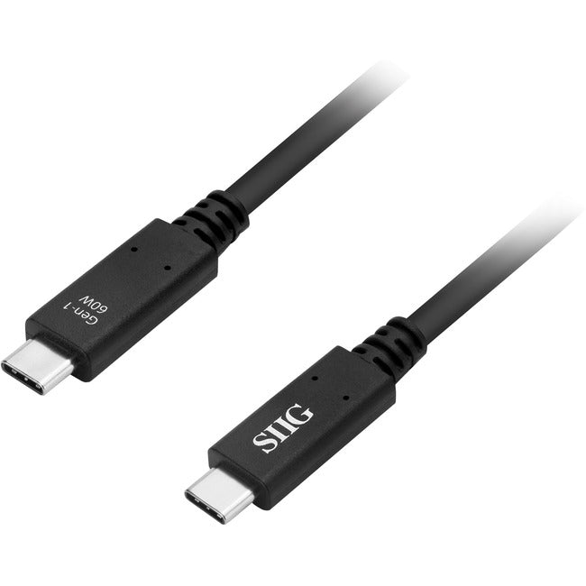 SIIG USB 3.1 Type-C Gen 1 Cable 60W - 1M - GreatEagleInc