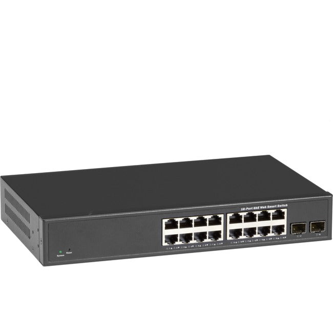 Black Box Gigabit Ethernet Switch - Web Smart Eco Fanless, 18-Port - GreatEagleInc