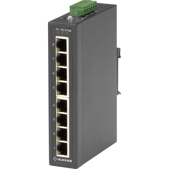 Black Box Industrial 10/100-Mbps Ethernet Switch - Unmanaged, Extreme Temperature, 8-Port - Computers & Electronics