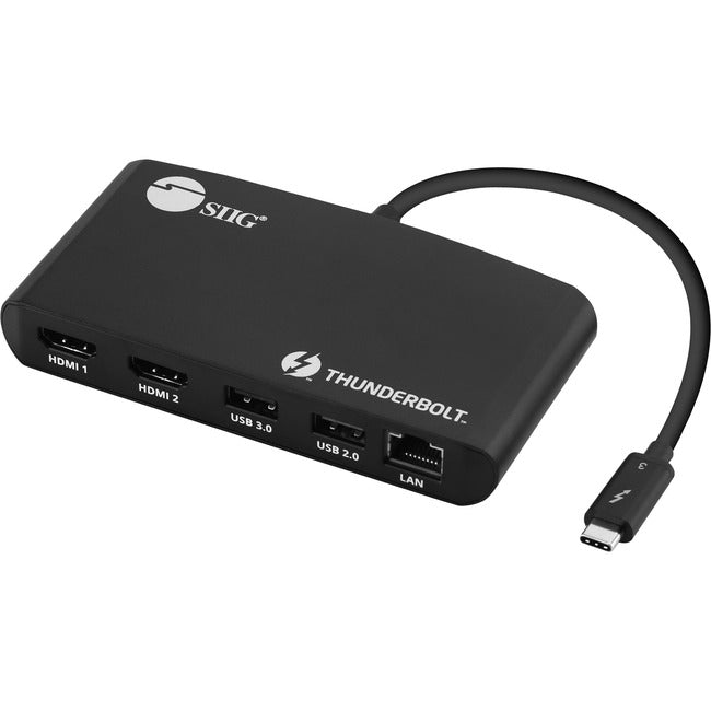 SIIG Thunderbolt 3 to Dual HDMI Video Hub LAN Dock - Computers & Electronics
