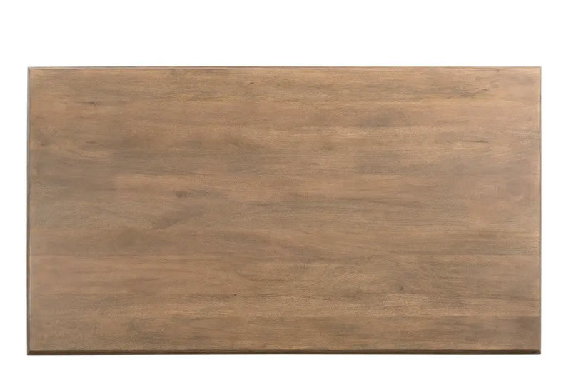 96" Brown Solid Wood Double Pedestal Base Dining Table Homeroots Kitchen & Dining