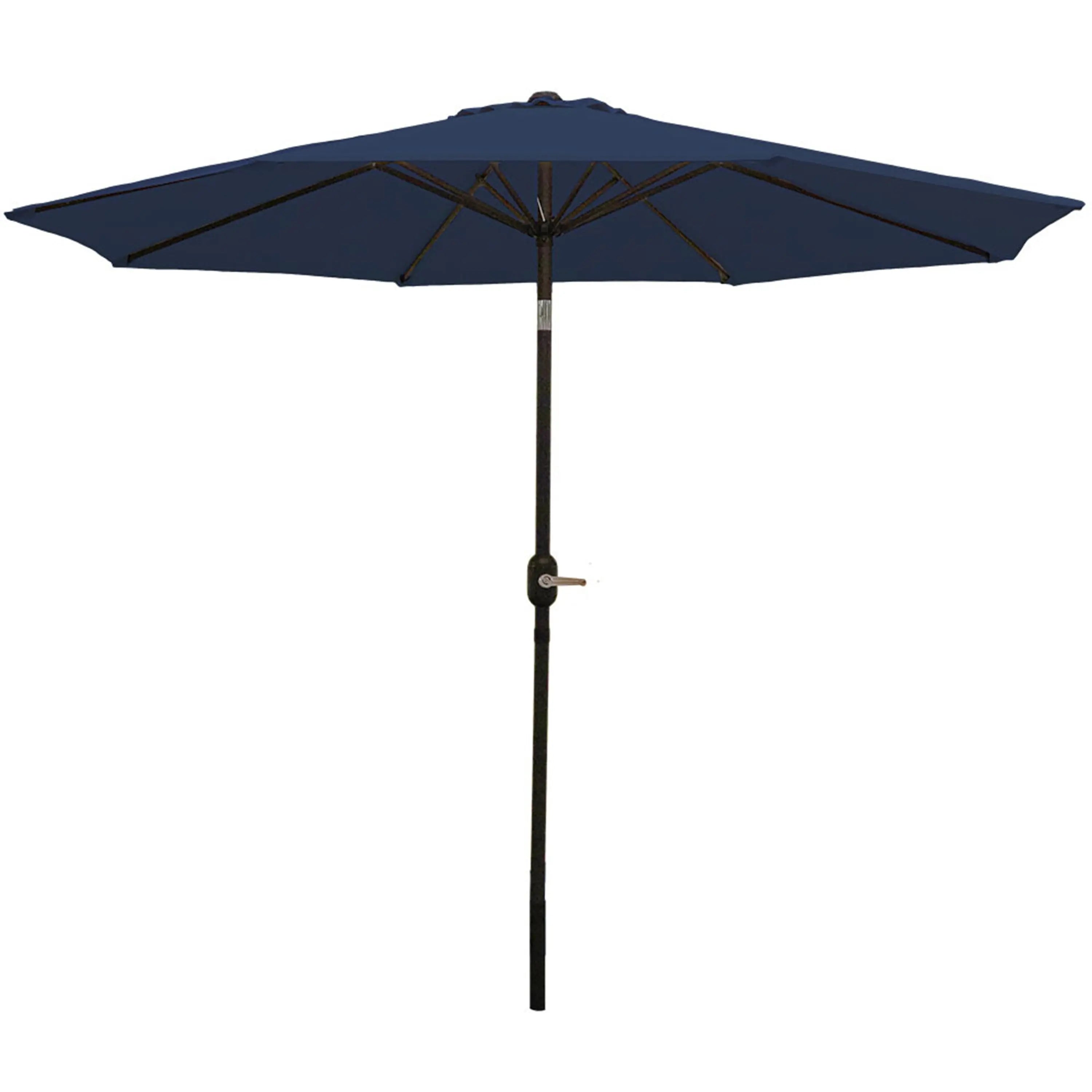 96" Dark Blue Polyester Octagonal Tilt Market Patio Umbrella Homeroots Outdoor