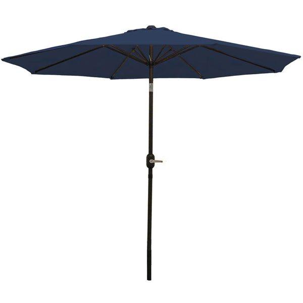96" Dark Blue Polyester Octagonal Tilt Market Patio Umbrella Homeroots Outdoor