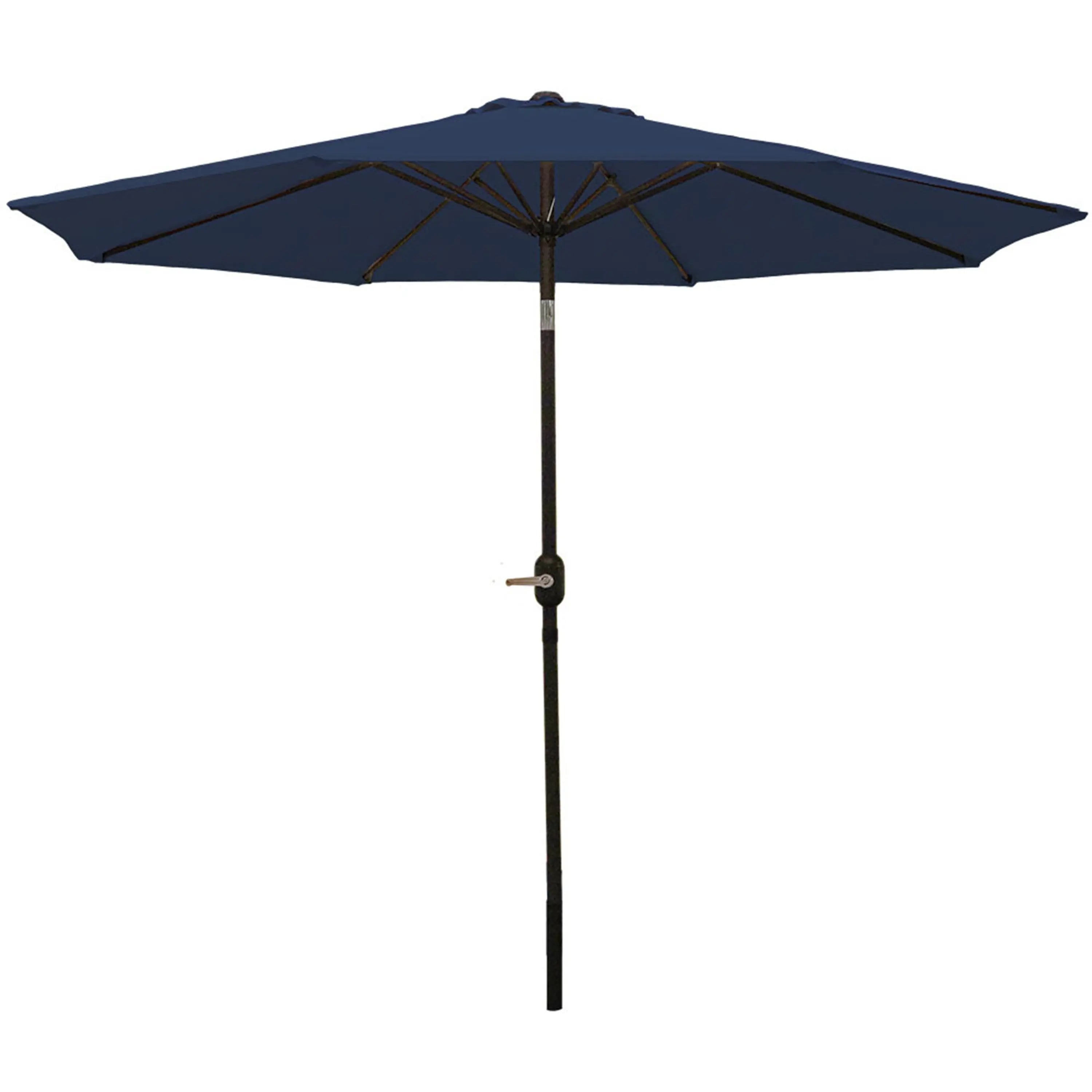 96" Dark Blue Polyester Octagonal Tilt Market Patio Umbrella Homeroots Outdoor
