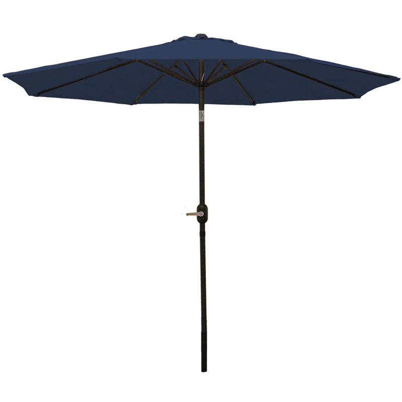 96" Dark Blue Polyester Octagonal Tilt Market Patio Umbrella Homeroots Outdoor