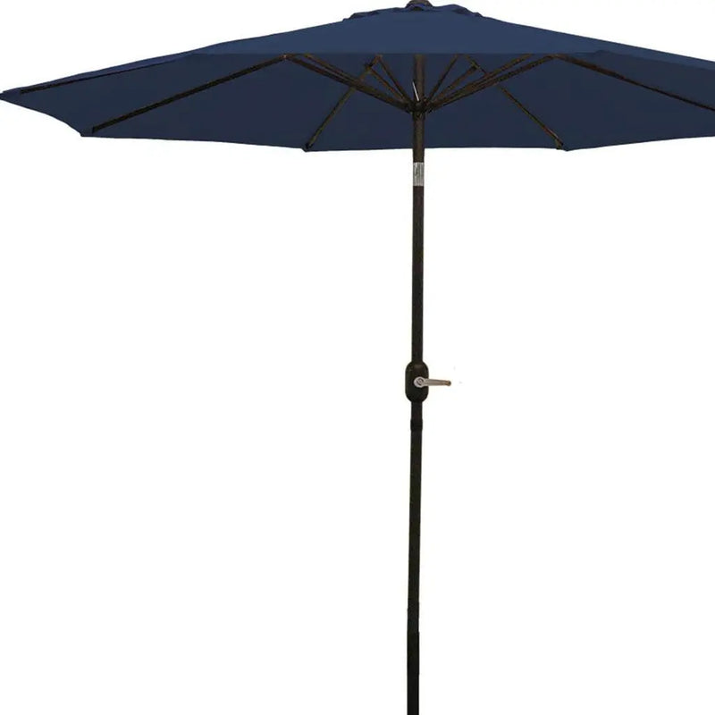 96" Dark Blue Polyester Octagonal Tilt Market Patio Umbrella Homeroots Outdoor