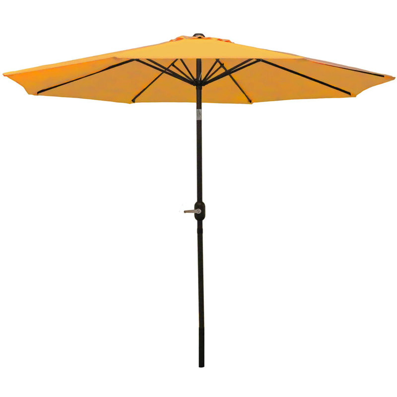 96" Gold Polyester Octagonal Tilt Market Patio Umbrella Homeroots Outdoor