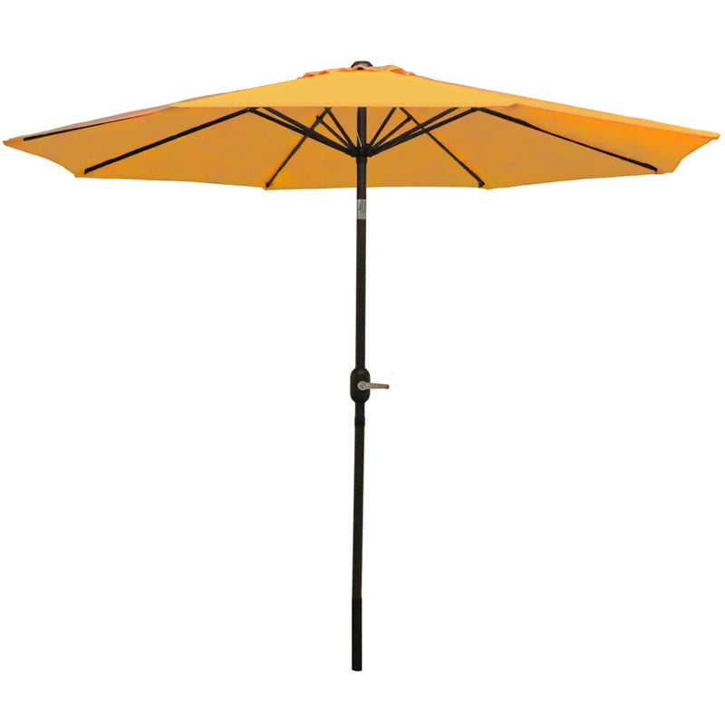 96" Gold Polyester Octagonal Tilt Market Patio Umbrella Homeroots Outdoor