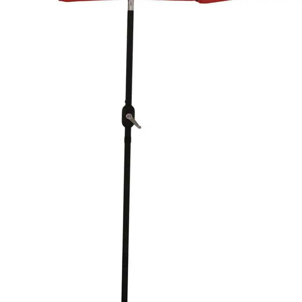 96" Red Polyester Octagonal Tilt Lighted Market Patio Umbrella Homeroots Outdoor
