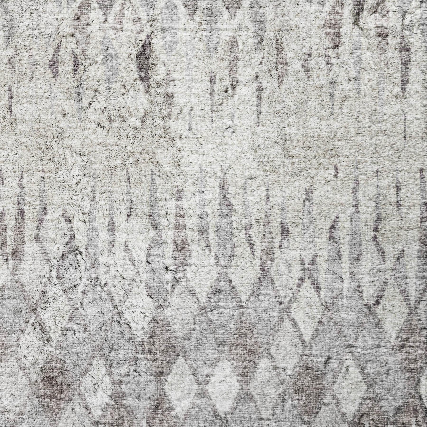 3' X 5' Beige And Gray Chevron Shag Washable Area Rug With UV Protection - Home & Garden