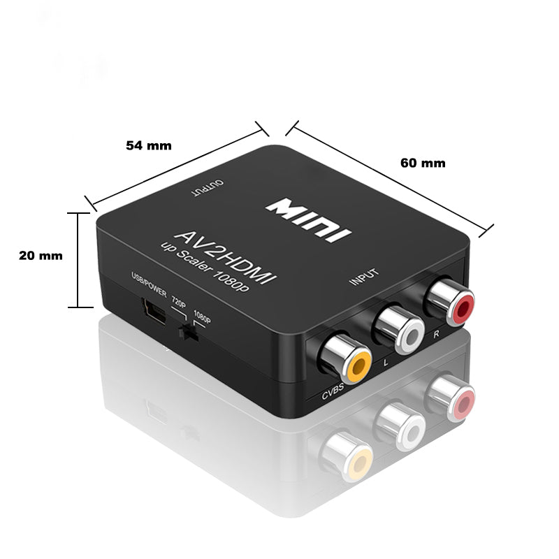 RCA To HDMI-compatible AV To GANA 1080P Mini RCA Composite CVBS AV To Video Audio Converter Adapter Compatible