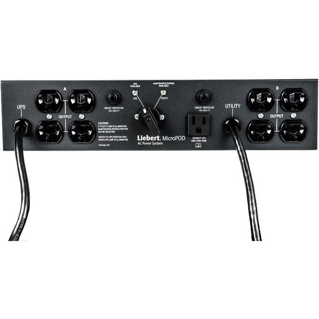 Vertiv Liebert MicroPOD - (8) NEMA 5-15R| 12A UPS Maintenance Bypass/Switch - GreatEagleInc