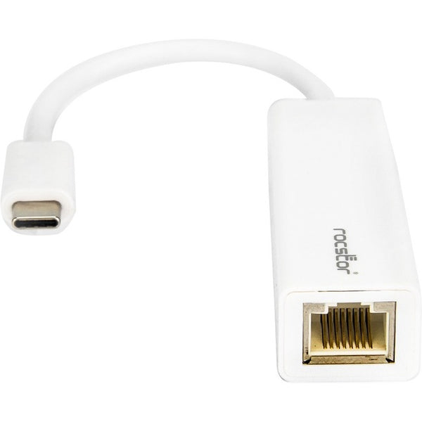 Rocstor Premium USB-C to Gigabit Network Adapter - USB Type-C to Gigabit Ethernet 10/100/1000 Adapter - Compatible with Mac & PC-Plug & Play (No Drivers Needed) - White - USB 3.1 - 1 Port(s) - 1 - Twisted Pair WITH NATIVE DRIVER SUPPORT - GreatEagleInc