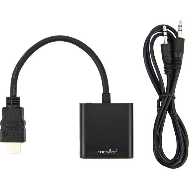 Rocstor Premium HDMI to VGA + 3.5mm Audio Adapter Default Title