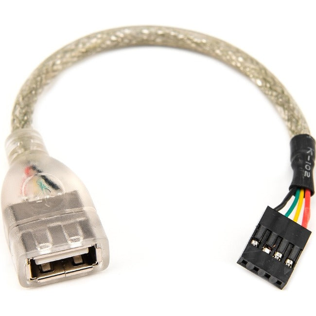 Rocstor Premium 6in USB 2.0 Cable - USB A Female to USB Motherboard 4 Pin Header F/F - Type A Female USB - GreatEagleInc