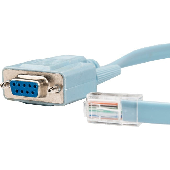 Rocstor Premium 6 ft Cisco® console router cable - RJ45 (m) - DB9 (f) - RJ-45 Male Network - DB-9 Female Serial - Blue - Blue Cisco Router Cable - M/F - GreatEagleInc
