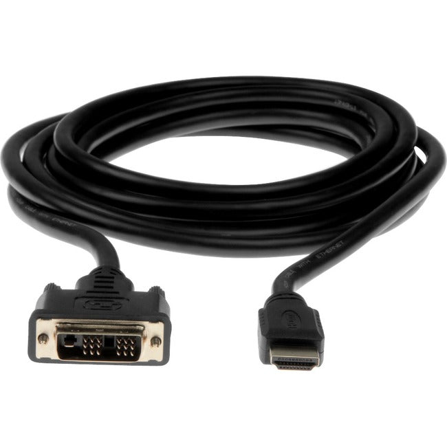 Rocstor Premium HDMI to DVI-D Cable - M/M - 10 ft - 1 x DVI-D Male - 1 x Male HDMI - Gold-plated Contacts - Black - GreatEagleInc