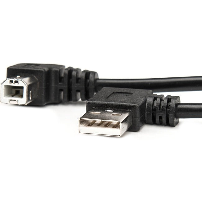 Rocstor Premium 3ft USB Type A Right Angle to USB Type B Right Angle Cable - M/M - USB - 3 ft - 1 x USB Type A Male - 1 x USB Type B Male - Cable M/M - Black - GreatEagleInc