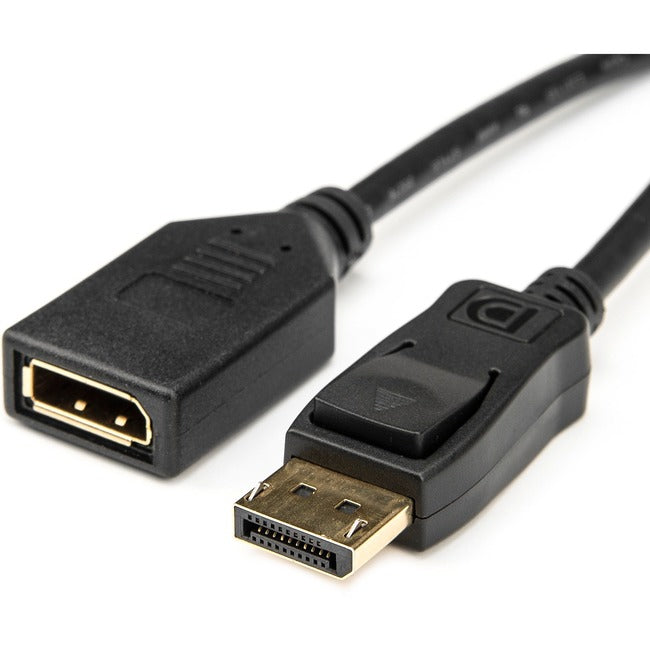 Rocstor Premium 6 ft DisplayPort Video Extension Cable - M/F - DisplayPort Male Video - DisplayPort Female Video - Black - Display Port Video Extension Cable - GreatEagleInc