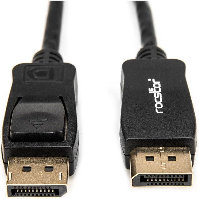 Rocstor Premium 6ft / 2m DisplayPort 1.2 Cable M/M - DisplayPort 4k - DisplayPort Male Digital Audio/Video - 6ft - Black- DP TO DP Cable 4Kx2K Default Title