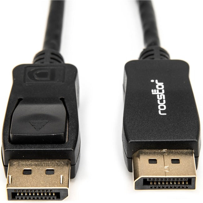 Rocstor Premium 10ft / 3m DisplayPort 1.2 Cable M/M - DisplayPort 4k - DisplayPort Male Digital Audio/Video - 10ft - Black-…