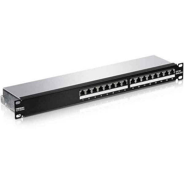 TRENDnet 16-Port Cat6A Shielded 1U Patch Panel