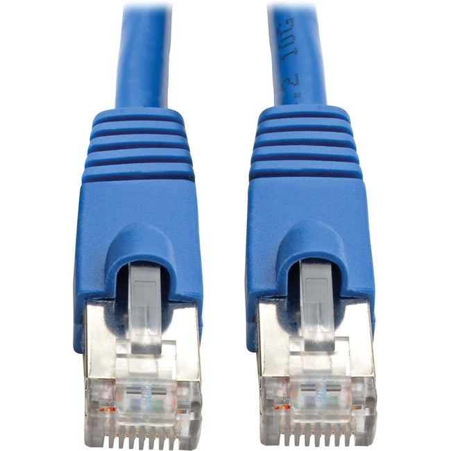 Tripp Lite Cat6a Snagless Shielded STP Patch Cable 10G, PoE Blue M/M 30ft - GreatEagleInc