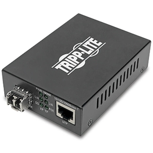 Tripp Lite LC Multimode Fiber to Gbe Media Converter POE+ 10/100/1000 550M Default Title