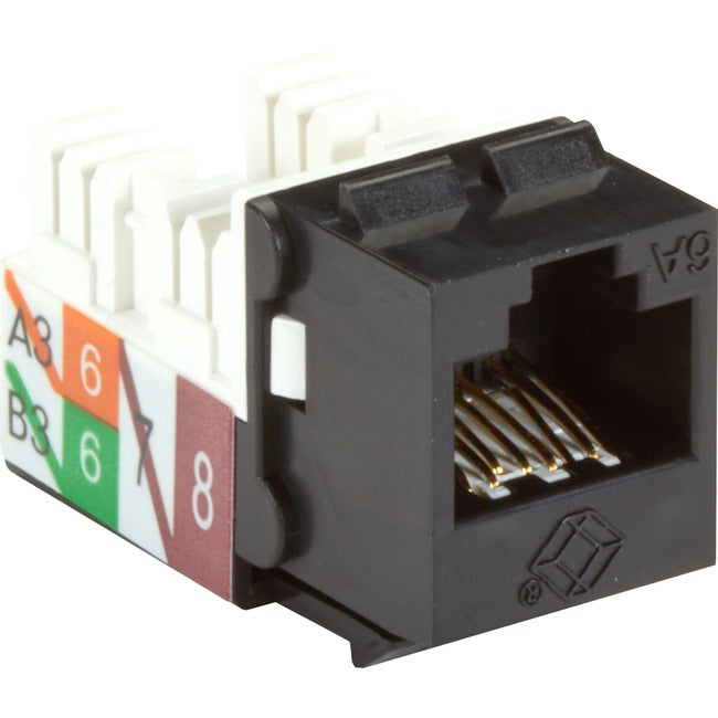 Black Box GigaTrue2 CAT6A Keystone Jack - Unshielded, RJ-45, Black Default Title