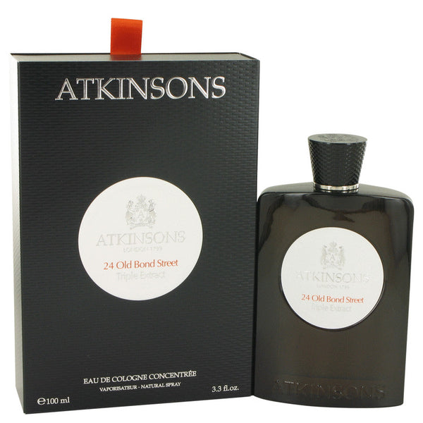 24 Old Bond Street Triple Extract by Atkinsons Eau De Cologne Concentree Spray 3.3 oz for Men - Beauty & Fragrance
