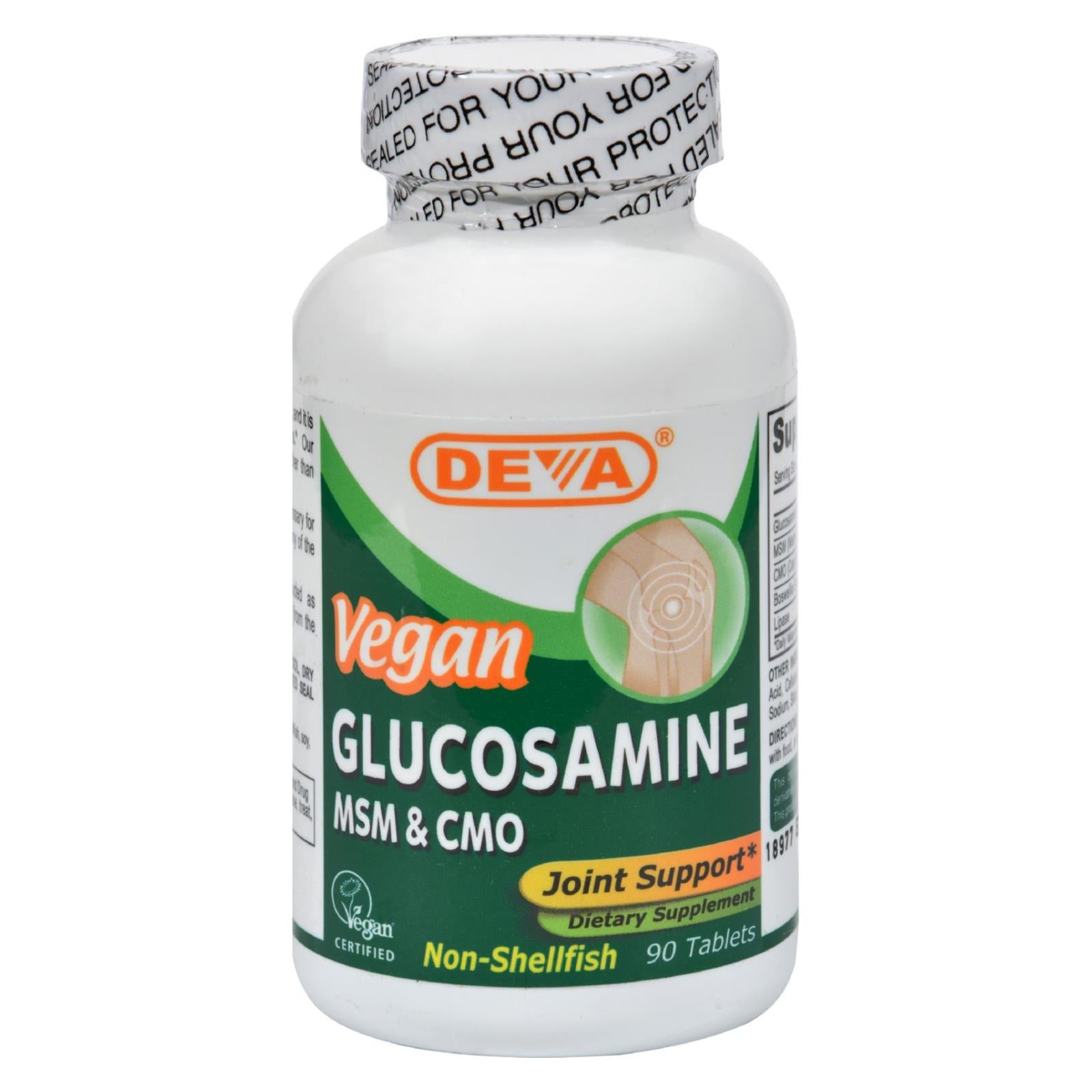 Deva Vegan Vitamins - Glucosamine Msm And Cmo - 90 Tablets - GreatEagleInc